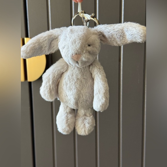 Jellycat Accessories - Jellycat Bashful Silver Bunny Bag Charm Limited
